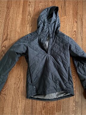 NAU Synfill Insulated Quilted Pullover Hoodie Jacket Black - Women's XS
